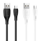 Кабель USB HOCO X61 Ultimate silicone charging data cable for Micro белый