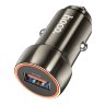 АЗУ Hoco Z46 Blue shield single port QC3.0 car charger set(Type-C), серый