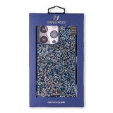 Чехол со стразами Swarovski для Samsung S24 синий