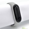 Ремешок силиконовый для фитнес-браслета Xiaomi Mi Band 3/4, серый