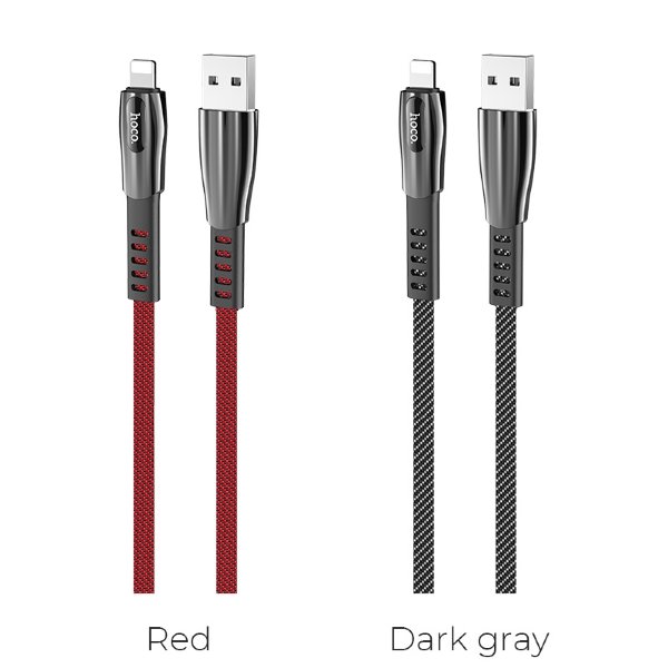 Кабель USB HOCO U70 Splendor charging data cable for iP красный