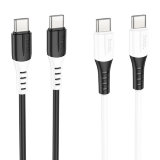 Кабель USB HOCO X82 Type-C to Type-C 60W silicone charging data cable черный