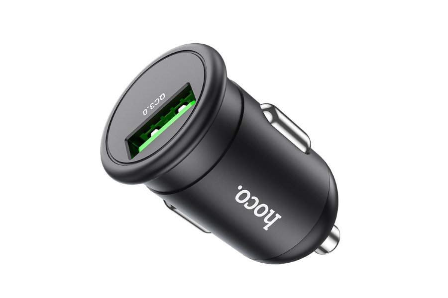 АЗУ Hoco Z43 Mighty single port QC3.0 car charger, черный