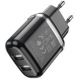 СЗУ HOCO N4 Aspiring dual port charger set(for iP)(EU) черный