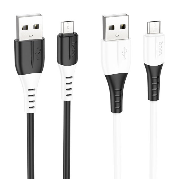 Кабель USB HOCO X82 Micro silicone charging data cable белый