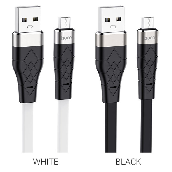 Кабель USB HOCO X53 Angel silicone charging data cable for Micro черный