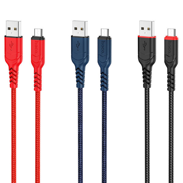 Кабель USB HOCO X59 Victory charging data cable for Micro синий