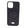 Чехол со стразами и попсокетом для Apple Iphone 12 mini, черный