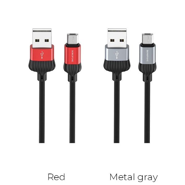 Кабель USB BOROFONE BX28 Micro серый