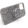 Чехол со стразами и попсокетом для Apple Iphone 12 mini, серебряный