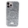 Чехол со стразами и попсокетом для Apple Iphone 12 mini, серебряный