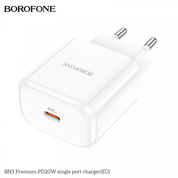 СЗУ BOROFONE BN3 Type-C 1USB белый