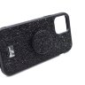 Чехол со стразами и попсокетом для Apple Iphone 12/12 Pro, черный