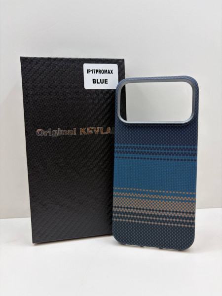 Чехол Оригинальный карбон Sunset Moonrise 1500D для iPhone 17 Pro/18 Pro голубой