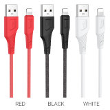 Кабель USB HOCO X58 Airy silicone charging data cable for iP красный