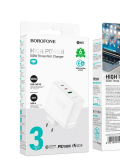СЗУ BOROFONE BN11 100W 1USB+2USB-C белый