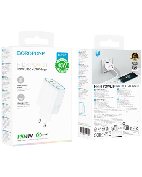 СЗУ BOROFONE BA90A PD45W 2C белый