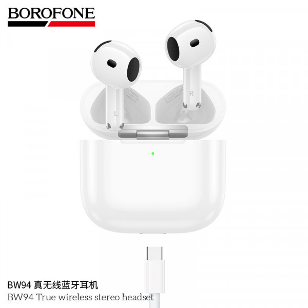 Наушники беспроводные внутриканальные BOROFONE BW94 белый