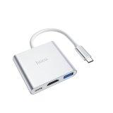 USB HUB HOCO HB14 Easy use Type-C adapter(Type-C to USB3.0+HDMI+PD)