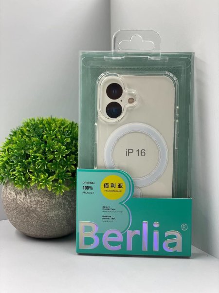 Чехол Berlia с MagSafe для iPhone 16 Plus