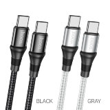 Кабель USB HOCO X50 Type-C to Type-C Exquisito 100W charging data cable(L=1M) серый