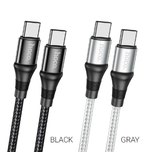 Кабель USB HOCO X50 Type-C to Type-C Exquisito 100W charging data cable(L=1M) серый