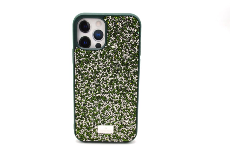 Чехол со стразами для Apple Iphone 12/12 Pro, темно-зеленый