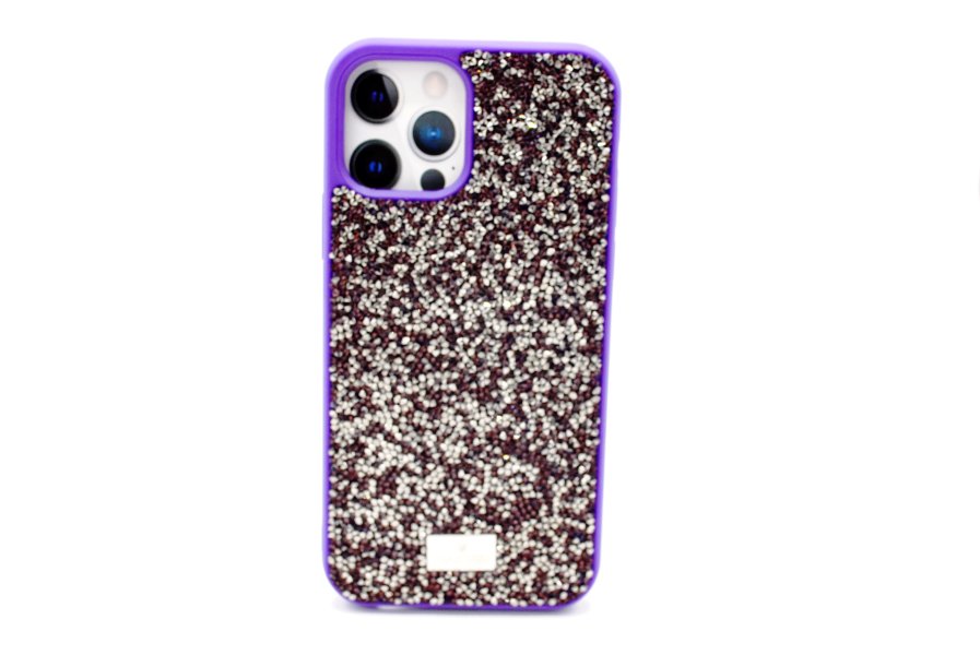 Чехол со стразами для Apple Iphone 12/12 Pro, фиолетовый