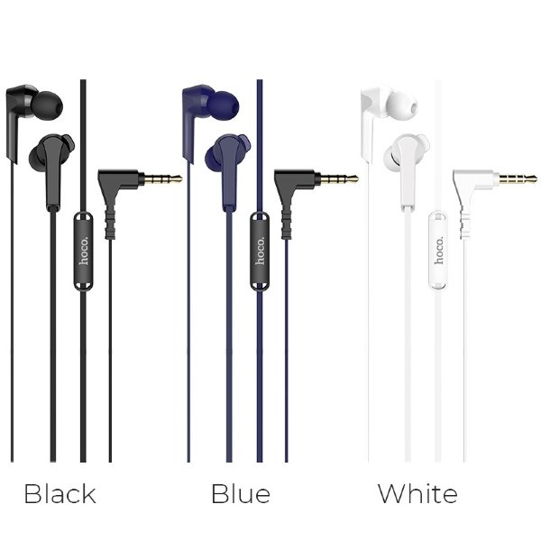 Наушники проводные внутриканальные HOCO M72 Admire universal earphones with mic белый