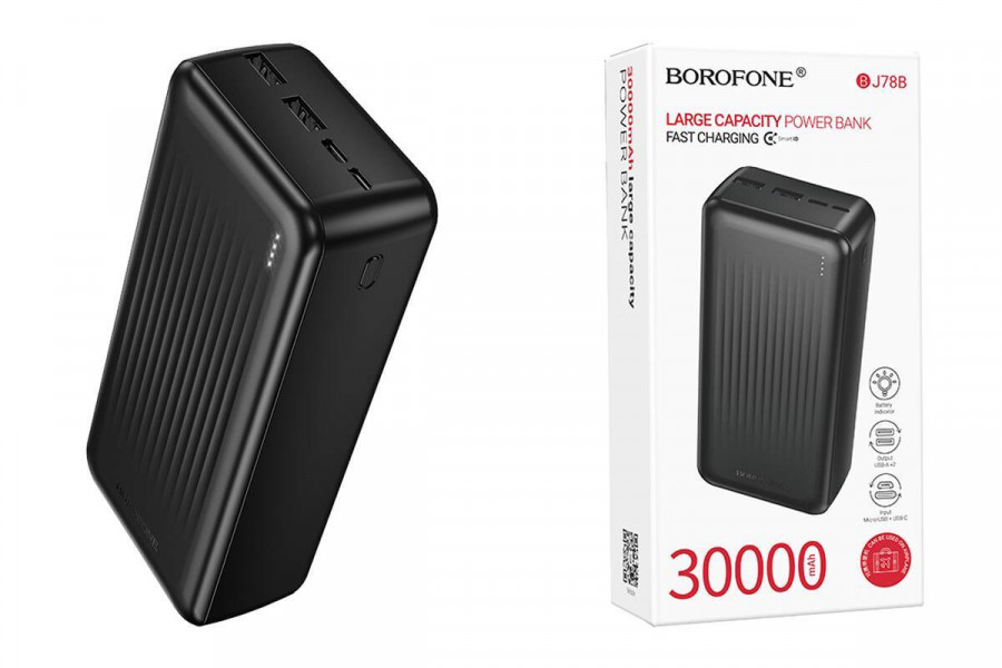 Аккумулятор внешний BOROFONE BJ78B 30000mAh чёрный