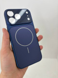 Чехол AG Glass iPhone 15 синий
