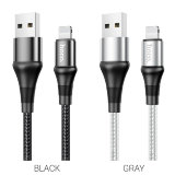 Кабель USB HOCO X50 Excellent charging data cable for iP серый