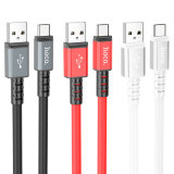 Кабель USB HOCO X85 Type-C Strength charging data cable красный