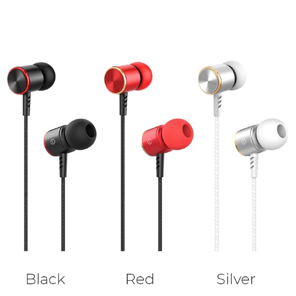 Наушники проводные внутриканальные HOCO M42 Ice rhyme wire control earphones with mic черный