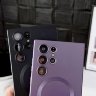 Чехол MagSafe c защитной камеры для Samsung S23, фиолетовый