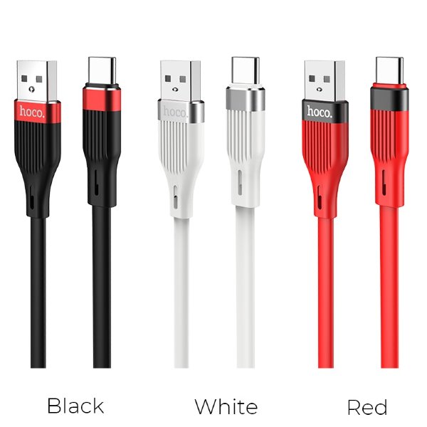 Кабель USB HOCO U72 Forest Silicone charging cable for Type-C черный