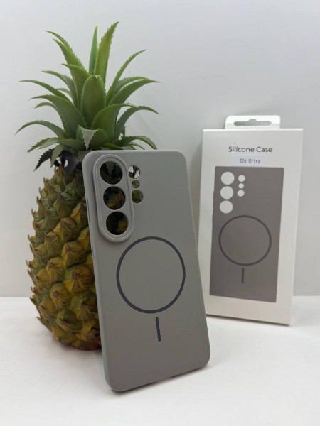 Чехол Silicon Case С MagSafe для Samsung Galaxy S23, серый