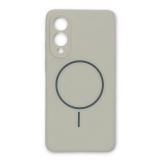 Чехол Silicon Case С MagSafe для Samsung Galaxy S25 EDGE, белый