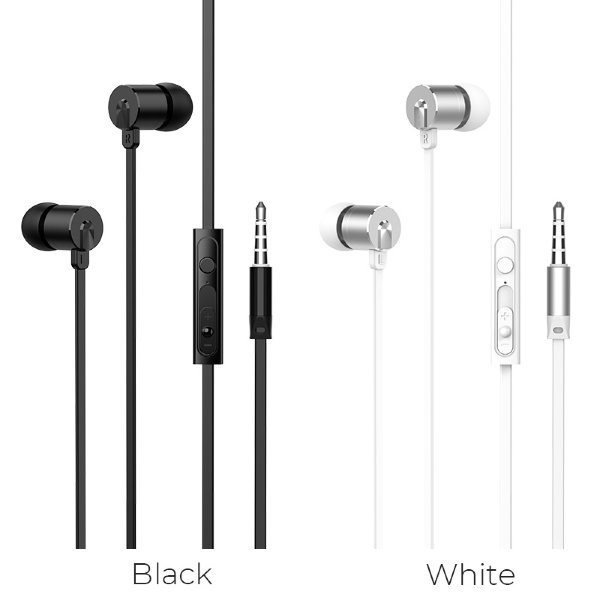 Наушники проводные внутриканальные HOCO M63 Ancient sound earphones with mic серебро