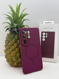 Чехол Silicon Case С MagSafe для Samsung Galaxy S23, сливовый