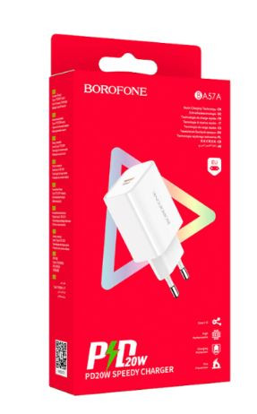 СЗУ BOROFONE BA57A 1USB PD 20W белый