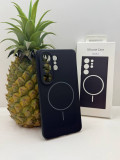 Чехол Silicon Case С MagSafe для Samsung Galaxy S22 Ultra, черный