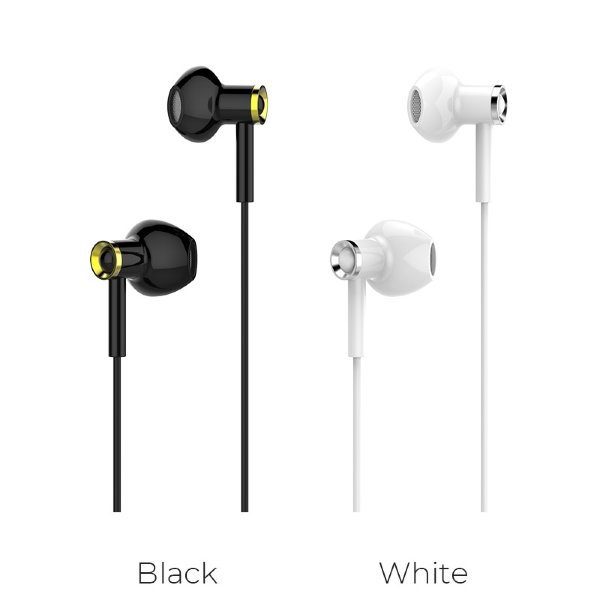 Наушники проводные внутриканальные HOCO M47 Canorous wire control earphones with microphone белый