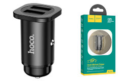 АЗУ Hoco NZ4 Wise road dual port car charger, metal gray