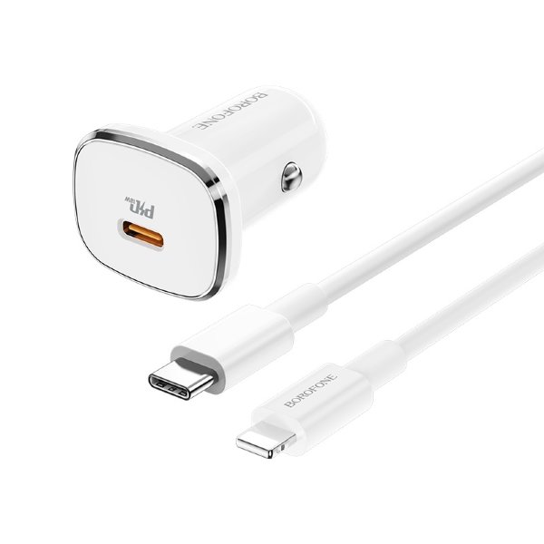 АЗУ BOROFONE BZ12B Type-C Lightning быстрая зарядка PD3.0 белый