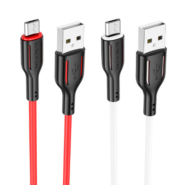 Кабель USB BOROFONE BX63 Micro чёрный-красный
