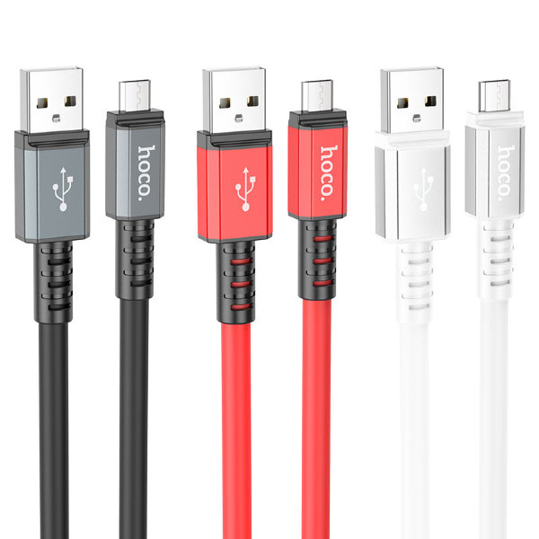 Кабель USB HOCO X85 Micro Strength charging data cable черный