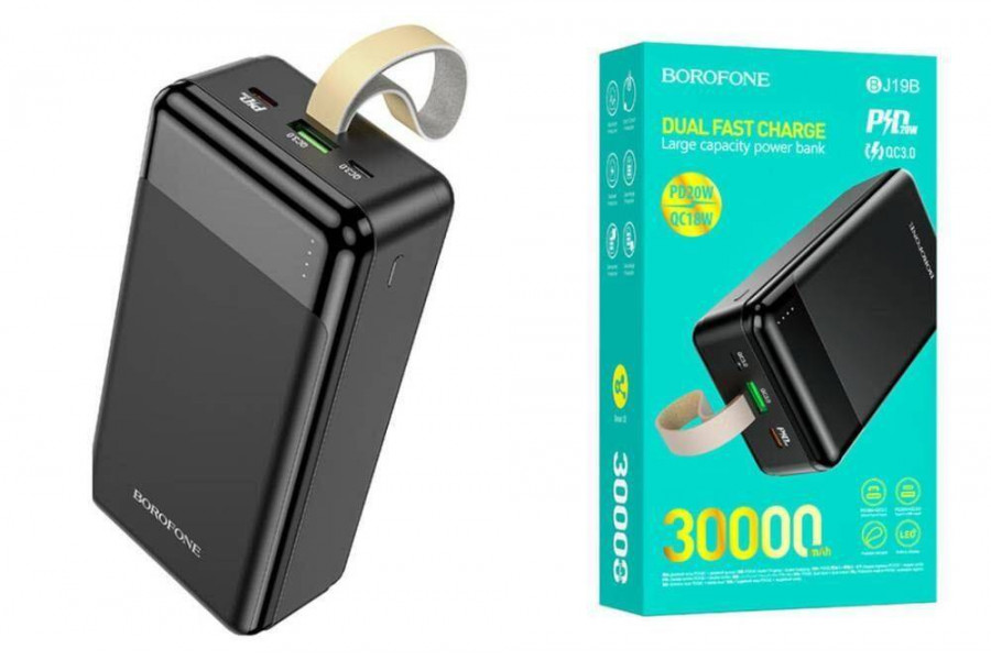 Аккумулятор внешний BOROFONE BJ19B 30000mAh чёрный