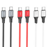 Кабель USB HOCO X86 Type-C to Type-C Spear 60W silicone charging data cable белый