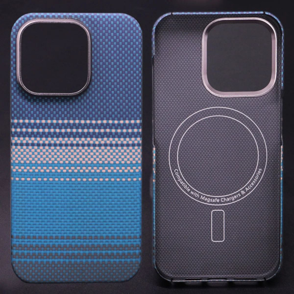 Чехол Оригинальный карбон Sunset Moonrise 1500D для Samsung S25 Ultra голубой